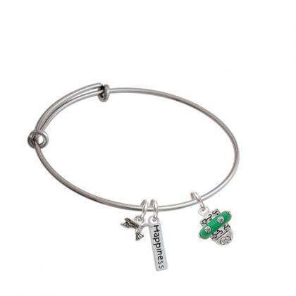 Crystal Spinner Expandable Bangle Bracelet| Color|..