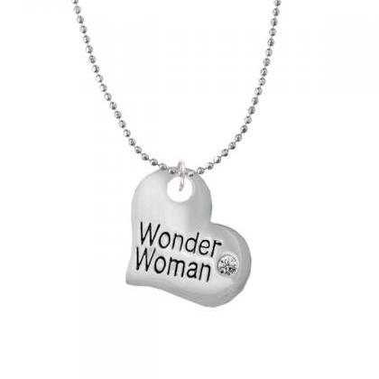 Nc-c5717-bc - Large Wonder Woman Heart Ball Chain..