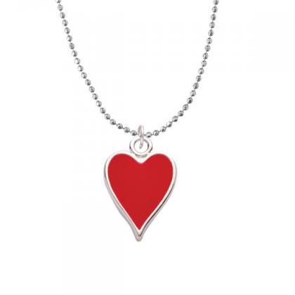 Nc-c5954-bc - Card Suit - Red Heart Ball Chain..