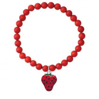 Nc-c1258-coral - Large Enamel Strawberry Red Coral..
