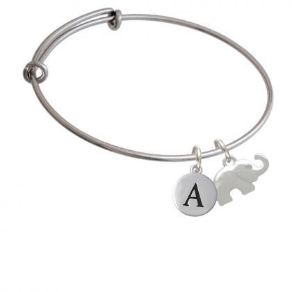 Elephant With Crystal Eyes Initial Charm..
