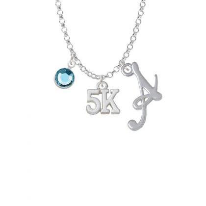 5k Charm Necklace With Gelato Initial And Crystal..