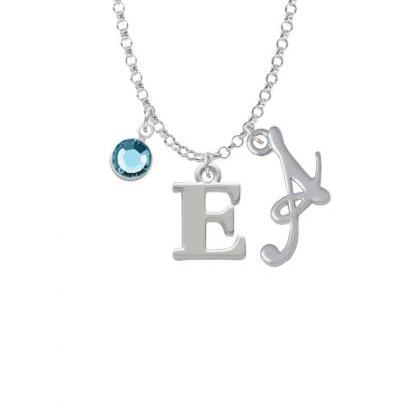 Large Greek Letter - Epsilon - Charm Necklace With..