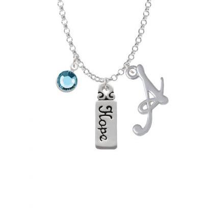 Hope Charm Necklace With Gelato Initial And..
