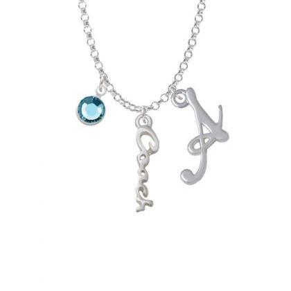 Small Coach Script Charm Necklace With Gelato..