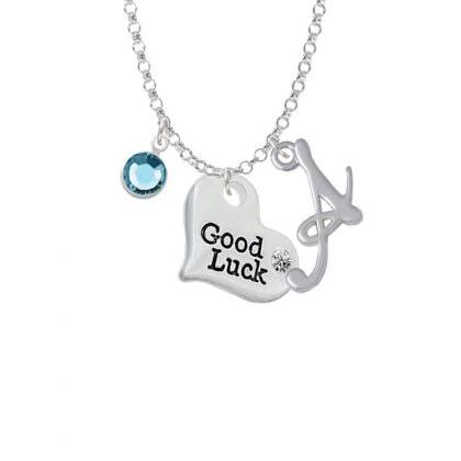 Large Good Luck Heart Charm Necklace With Gelato..