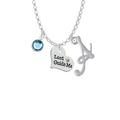 Small Lord Guide Me Heart Charm Necklace With..
