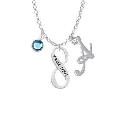 True Love Infinity Sign Charm Necklace With Gelato..